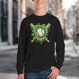 Lucky Shamrock Baseball Gloves Drip St Patrick's Day Boys Youth Crewneck Sweatshirt Lucky Shamrock Baseball Gloves Drip St Patrick's Day Boys Youth Crewneck Sweatshirt