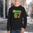 Mason 67 Christmas Ice Cream Drip Meme Six Seven Baseball Youth Crewneck Sweatshirt