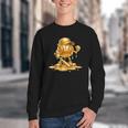 Melting Baseball Mascot Slugger Bat Cap Cartoon Youth Crewneck Sweatshirt Melting Baseball Mascot Slugger Bat Cap Cartoon Youth Crewneck Sweatshirt