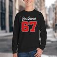 Number 67 Numbered Six Seven Baseball Jersey Style Team 67 Youth Crewneck Sweatshirt Number 67 Numbered Six Seven Baseball Jersey Style Team 67 Youth Crewneck Sweatshirt