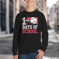 Retro 100 Days Of School Baseball Teacher Student 100 Days Youth Crewneck Sweatshirt Retro 100 Days Of School Baseball Teacher Student 100 Days Youth Crewneck Sweatshirt