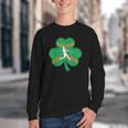 Retro Shamrock Baseball St Patricks Day Men Women Boys Girls Youth Crewneck Sweatshirt