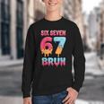 Six Seven Bruh 67 Ice Cream Drip Baseball For Men Women Kids Youth Crewneck Sweatshirt