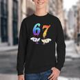 Six Seven Ice Cream Drip Cool Meme 67 Number Baseball Youth Crewneck Sweatshirt Six Seven Ice Cream Drip Cool Meme 67 Number Baseball Youth Crewneck Sweatshirt