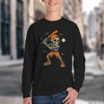 Skeleton Baseball Player Costume Halloween Men Boys Youth Crewneck Sweatshirt