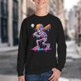 Skelton Playing Baseball Halloween Baseball Drip Boys Kids Youth Crewneck Sweatshirt Skelton Playing Baseball Halloween Baseball Drip Boys Kids Youth Crewneck Sweatshirt