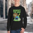 Spooky Zombie Respect The Drip Baseball Halloween Youth Crewneck Sweatshirt Spooky Zombie Respect The Drip Baseball Halloween Youth Crewneck Sweatshirt