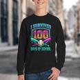 I Survived 100 Days Of School Baseball Drip Youth Crewneck Sweatshirt I Survived 100 Days Of School Baseball Drip Youth Crewneck Sweatshirt
