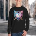 Valentines Baseball Heart Dripping Ice Cream Gen Z Alpha Youth Crewneck Sweatshirt Valentines Baseball Heart Dripping Ice Cream Gen Z Alpha Youth Crewneck Sweatshirt