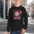 Valentines Baseball Toddler Boys Kids Dabbing Baseball Drip Youth Crewneck Sweatshirt