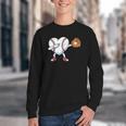 Valentines Day Baseball Ball Heart Dab Boys Kids Men Youth Crewneck Sweatshirt