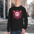 Valentines Day Baseball Boys Ice Cream Drip Heart Youth Kids Youth Crewneck Sweatshirt