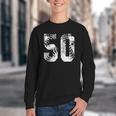 Vintage Baseball Number 50 Jersey Player Uniform Youth Crewneck Sweatshirt