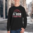 Vintage Humor Baseball Apparel Run I Dare You Youth Crewneck Sweatshirt Vintage Humor Baseball Apparel Run I Dare You Youth Crewneck Sweatshirt