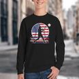 Women's Batter Patriotic American Flag Baseball Silks Youth Crewneck Sweatshirt Women's Batter Patriotic American Flag Baseball Silks Youth Crewneck Sweatshirt