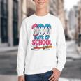 100 Days Of School Baseball Drip Bat 100th Day Of School Boy Youth Crewneck Sweatshirt