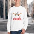 100 Days Of School Baseball 100 Days Smarter Boys Student Youth Crewneck Sweatshirt