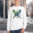 67 Baseball Drip Effect Urban Tee Style 6-7 Meme Graphic Premium Tri-Blend Youth Crewneck Sweatshirt