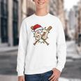 67 Baseball Xmas Lights Santa Hat Holiday Youth Crewneck Sweatshirt 67 Baseball Xmas Lights Santa Hat Holiday Youth Crewneck Sweatshirt