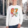 67 Ice Cream Drip Baseball Number 67 Player 67th Birthday Youth Crewneck Sweatshirt