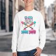 Baseball 10 Year Old Ice Cream Drip 10th Bday Double Digits Youth Crewneck Sweatshirt