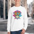 Baseball Drip Jersey Number 67 For Players & 67th Birthday Premium Tri-Blend Youth Crewneck Sweatshirt Baseball Drip Jersey Number 67 For Players & 67th Birthday Premium Tri-Blend Youth Crewneck Sweatshirt