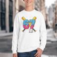 Baseball Drip Number 67 Player 67th Birthday Meme Gen Alpha Youth Crewneck Sweatshirt