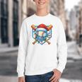 Christmas Baseball Drip For Boys Kids Ice Cream Drip Youth Crewneck Sweatshirt