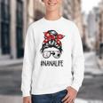 Classy Nana Life Soccer Messy Bun Baseball Mother's Day Youth Crewneck Sweatshirt Classy Nana Life Soccer Messy Bun Baseball Mother's Day Youth Crewneck Sweatshirt