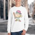 Cute Baseball Ice Cream Drip For Girls & Boys 2 Sides Youth Crewneck Sweatshirt Cute Baseball Ice Cream Drip For Girls & Boys 2 Sides Youth Crewneck Sweatshirt