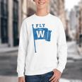 Fly The W Chicago Baseball Winning Flag Distressed Premium Tri-Blend Youth Crewneck Sweatshirt Fly The W Chicago Baseball Winning Flag Distressed Premium Tri-Blend Youth Crewneck Sweatshirt