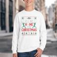 I’Ll Be Home For Christmas Baseball Ugly Sweater Art Youth Crewneck Sweatshirt