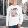 Mama Mommy Mom Bruh Baseball Mom Life Youth Crewneck Sweatshirt
