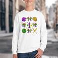Mardi Gras Baseball Coquette Bow Fat Tuesday Parade Girls Youth Crewneck Sweatshirt Mardi Gras Baseball Coquette Bow Fat Tuesday Parade Girls Youth Crewneck Sweatshirt