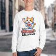 Take Meowt To The Ball Game Tee Slugger Cat Baseball Youth Crewneck Sweatshirt