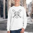 Minimalist Baseball Clean Sports Graphic Tee For Fan Players Youth Crewneck Sweatshirt