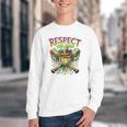Respect The Drip Mardi Gras Baseball Ice Cream Boys Carnival Youth Crewneck Sweatshirt Respect The Drip Mardi Gras Baseball Ice Cream Boys Carnival Youth Crewneck Sweatshirt