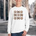 Soccer Bow Game Day Baseball Coquette Bow Women Girls Youth Crewneck Sweatshirt