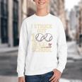 I Struck Out 100 Days Of School Baseball Fan Students Batter Premium Tri-Blend Youth Crewneck Sweatshirt