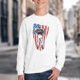 US Flag Baseball Player Batter Sport Lover Team Coach Family Youth Crewneck Sweatshirt