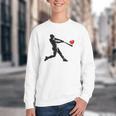 Valentines Day Baseball Batter Silhouette Heart Men Boys Kid Youth Crewneck Sweatshirt Valentines Day Baseball Batter Silhouette Heart Men Boys Kid Youth Crewneck Sweatshirt