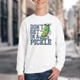 Youth Baseball Catcher Humor Don’t Get In A Pickle Youth Crewneck Sweatshirt Youth Baseball Catcher Humor Don’t Get In A Pickle Youth Crewneck Sweatshirt