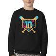 10 Years Old 10th Birthday Baseball Ice Cream Dripping Boys Youth Crewneck Sweatshirt 10 Years Old 10th Birthday Baseball Ice Cream Dripping Boys Youth Crewneck Sweatshirt