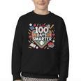 100 Day Baseball School Sports Kids Youth Crewneck Sweatshirt
