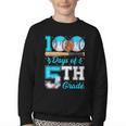 100 Days Of 5th Grade Baseball 100th Day Of School Boys Kids Youth Crewneck Sweatshirt 100 Days Of 5th Grade Baseball 100th Day Of School Boys Kids Youth Crewneck Sweatshirt