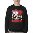 100 Days Of School Baseball Boys Kids Students Youth Crewneck Sweatshirt 100 Days Of School Baseball Boys Kids Students Youth Crewneck Sweatshirt