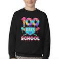 100 Days Of School Baseball Boys Kids Youth Crewneck Sweatshirt