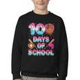 100 Days Of School Baseball Donut Dripping Teacher Boys Kids Youth Crewneck Sweatshirt