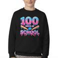 100 Days Of School Baseball Dripping Ice Cream 100th Day Youth Crewneck Sweatshirt 100 Days Of School Baseball Dripping Ice Cream 100th Day Youth Crewneck Sweatshirt