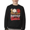 100 Days Of School Baseball Player Sports Game Teacher Kid Youth Crewneck Sweatshirt